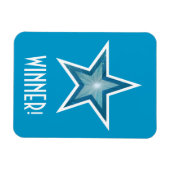 Magnet Flexible Blue Star 'Winner' flexible aimant bleu (Horizontal)