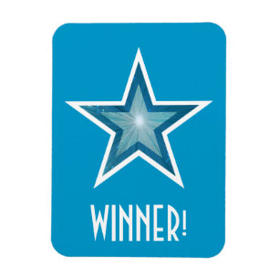 Magnet Flexible Blue Star 'Winner' flexible aimant bleu