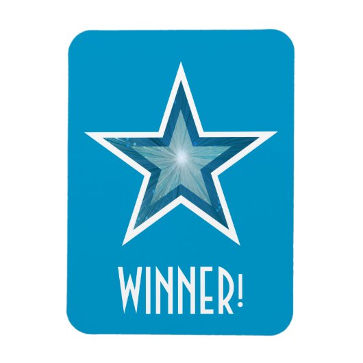 Magnet Flexible Blue Star 'Winner' flexible aimant bleu (Vertical)