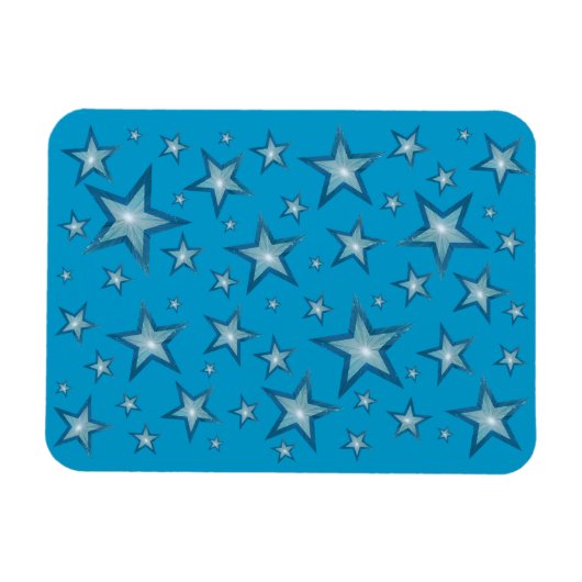 Magnet Flexible Blue Stars flexible aimant bleu (Horizontal)