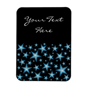 Magnet Flexible Blue Stars 'Texte' aimant flexible vertical noir