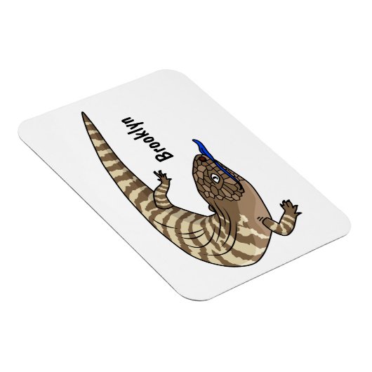 Magnet Flexible Blue tongue lizard reptile cartoon (Côté Droit)