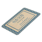 Magnet Flexible Blue Trendy Stripes Enregistrer l'aimant Date (Côté Gauche)