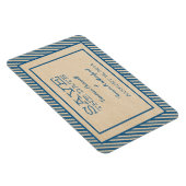 Magnet Flexible Blue Trendy Stripes Enregistrer l'aimant Date (Côté Droit)