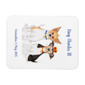 Magnet Flexible Bluebell & Beth Jack Russells Aimant de couronneme (Horizontal)