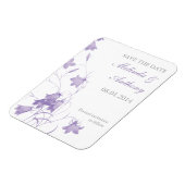 Magnet Flexible Bluebells - Purple Enregistrer la date (Côté Gauche)