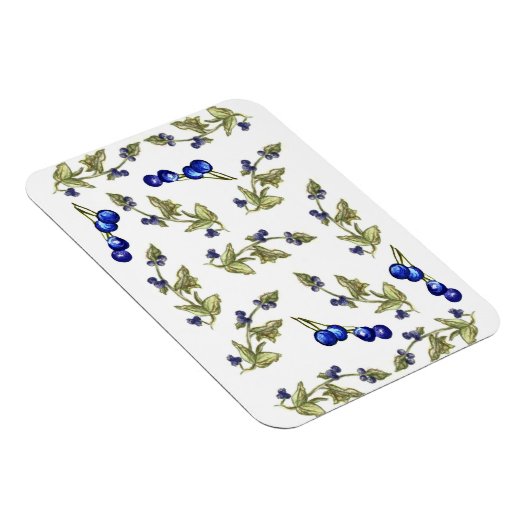 Magnet Flexible Blueberries et Feuilles sur aimant Stem Vine (Côté Droit)
