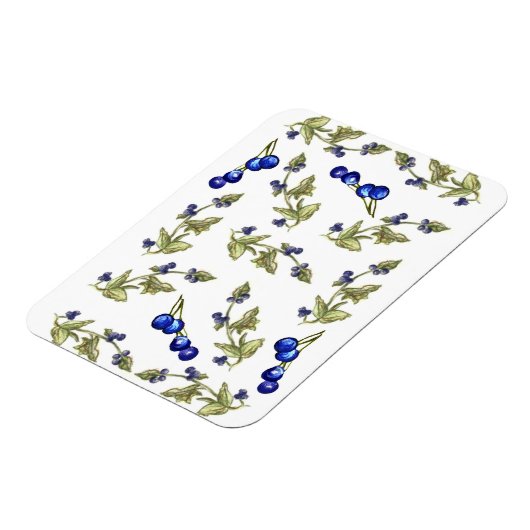 Magnet Flexible Blueberries et Feuilles sur aimant Stem Vine (Côté Gauche)
