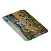 Magnet Flexible Bluebird Cornflowers Summer Farm Waterart (Côté Droit)