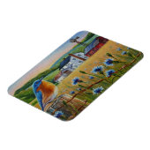 Magnet Flexible Bluebird Cornflowers Summer Farm Waterart (Côté Gauche)