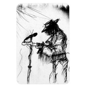 Magnet Flexible Blues Music Guitariste et orchestre sur scène