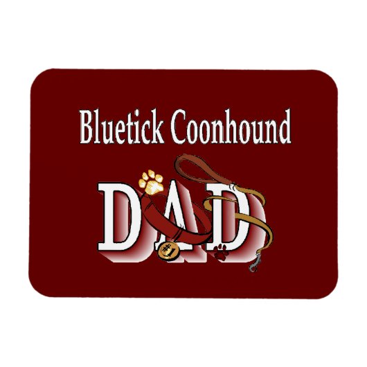 Magnet Flexible Bluetick Coonhound Papa (Horizontal)