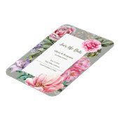 Magnet Flexible Blush Garden Floral Wedding Save the Date (Côté Gauche)