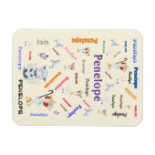 Magnet Flexible BO PEEP NURSERY RHYME Mot Cloud Nom Collage (Horizontal)