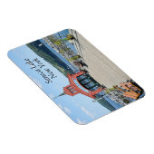 Magnet Flexible Boathouse rouge sur le lac Seneca (Côté Droit)