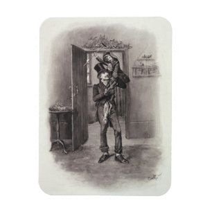 Magnet Flexible Bob Cratchit et Tiny Tim, de "Charles Dickens :