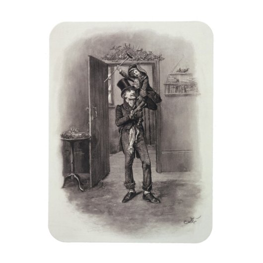Magnet Flexible Bob Cratchit et Tiny Tim, de "Charles Dickens : (Vertical)