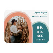 Magnet Flexible Boho arc-en-ciel branché Enregistrer la date (Horizontal)