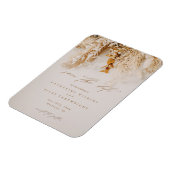 Magnet Flexible Boho Automne Fleurs Mariage Enregistrer La Date (Côté Gauche)