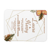 Magnet Flexible Boho Automne laisse l'aimant Mariage géométrique (Horizontal)