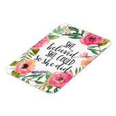 Magnet Flexible Boho floral Elle croyait qu'elle pouvait, Inspirer (Côté Gauche)