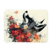 Magnet Flexible Boho Floral Fox Faune Nature (Horizontal)