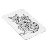 Magnet Flexible Boho Fox Doodle (Côté Droit)