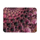 Magnet Flexible Boho Funky Eclectique Rose Noir Abstrait Fractal (Horizontal)