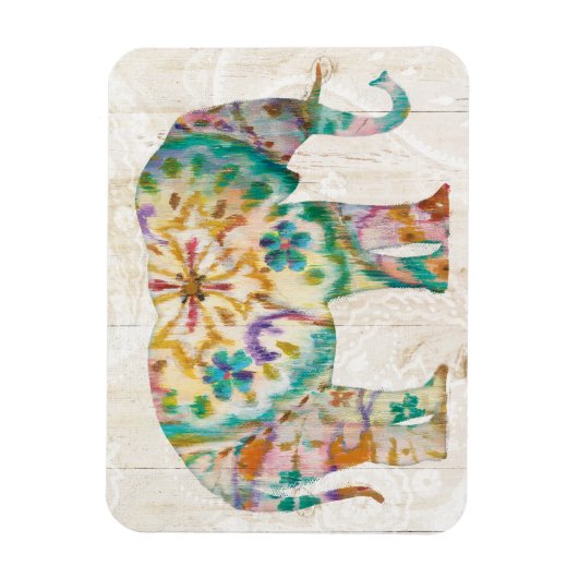 Magnet Flexible Boho Paisley Elephant I (Vertical)