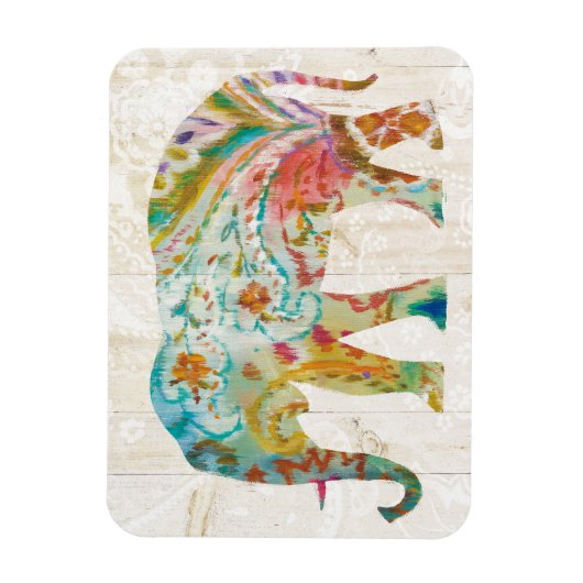 Magnet Flexible Boho Paisley Elephant II (Vertical)