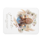 Magnet Flexible Boho Pampas Cadre en Herbe Photo Graduation (Horizontal)