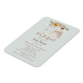 Magnet Flexible Boho Rustic Green Baby Girl (Côté Gauche)