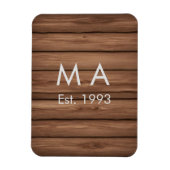 Magnet Flexible boho rustique Brown ajouter nom lettre année date  (Vertical)