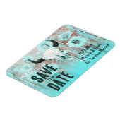 Magnet Flexible Boho rustique Tournesols Turquoises Vache occident (Côté Gauche)