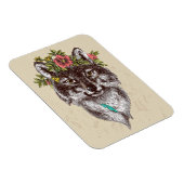 Magnet Flexible Boho Style Wolf Halo Portrait (Côté Droit)