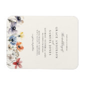Magnet Flexible Boho Watercolor Fleur sauvage Floral Mariage (Horizontal)