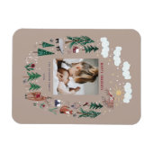 Magnet Flexible Bois animaux nordiques neige Noël (Horizontal)