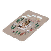 Magnet Flexible Bois animaux nordiques neige Noël (Côté Gauche)