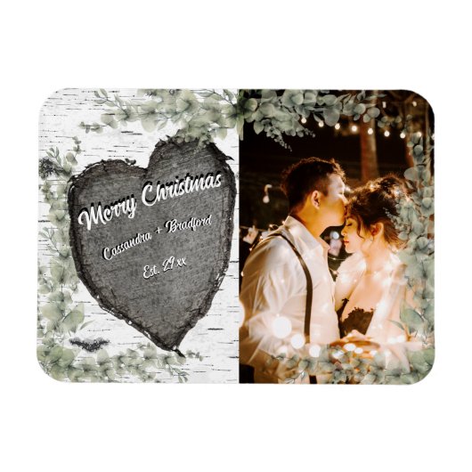 Magnet Flexible Bois rustique Cœur de bois de eucalyptus verdure (Horizontal)