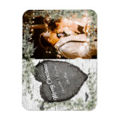 Magnet Flexible Bois rustique cœur d'écorce Eucalyptus Verdure (Vertical)