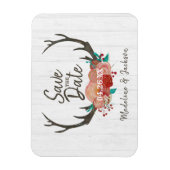Magnet Flexible Bois rustique Deer Antler Bouquet Enregistrer la d (Vertical)