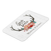 Magnet Flexible Bois rustique Deer Antler Bouquet Enregistrer la d (Côté Gauche)