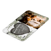 Magnet Flexible Bois rustique écorce coeur eucalyptus verdure (Côté Gauche)