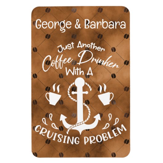 Magnet Flexible Boisson de café avec problème de croisière Décor d (Vertical)