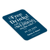 Magnet Flexible Boissons Gratuites Amusant Mariage Décontracté Enr (Côté Droit)