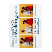 Magnet Flexible Boissons Gratuites Mariage Enregistrer La Date 3 P (Vertical)