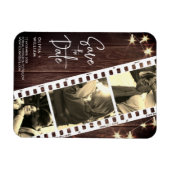 Magnet Flexible Boite photo rustique tendance enregistrer l'invita (Horizontal)