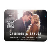 Magnet Flexible Boîte simple Carré Photo Moderne Chic Enregistrer  (Horizontal)