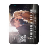 Magnet Flexible Boîte simple Carré Photo Moderne Chic Enregistrer  (Vertical)