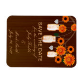 Magnet Flexible Boites De Mason Orange Rustique Enregistrer L'Aima (Horizontal)